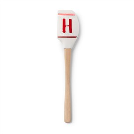 Monogrammed premium Silicone Spatula, Non-stick, Heat Resistant kitchen spatula - Dishwasher Safe - Kitchen Utensils - BPA & BPS Free - Perfect for Baking, Scraping, and Mixing 1PCS (H - Red)