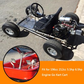 HOLATO Go Kart Pedals 71" Throttle Cable with Brake Throttle Return Springs kit for Predator 196cc 212cc 6.5hp Road Rocket Azusa Radio Flyer Vintage Carter Super Wheel Kids Go-Kart Cart Part Silver