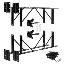CHIJANE Anti Sag Gate Frame Kit Gate Corner Brace Bracket Kit Heavy Duty Gate Support Hardware Kit with a Self-Locking Gate Latch for Wooden Fence,Corral&Driveway Gates,Shed Doors,Wood Window,2 Sets