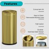 7.92 gallon/30L Gold Kitchen Trash Can with Swing Lid, Tall,