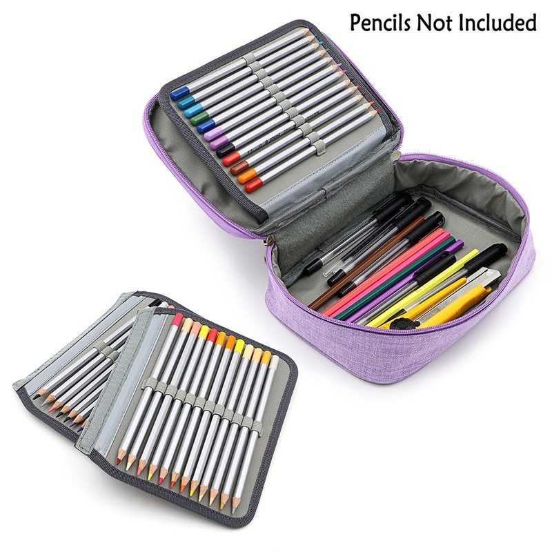 IGNPION Large Pen Pencil Case Stationery Pouch Bag Case for