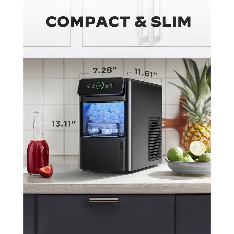 Silonn Portable Countertop Ice Maker - 20lbs of Bullet Ice