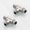 Tecmolog 2 PCS 3/8" Tee Fittings Water Line Splitters Stainless