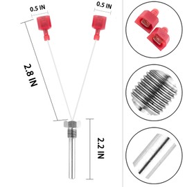 NelsMich 42002-0024S Stack Flue Sensor for Pen-tair Mastertemp 400,250,125,300,200,333,AX-E Therm Pool Heaters SR200,SR333,SR400 Includes High Limit Switch & Heater Thermistor Replacement