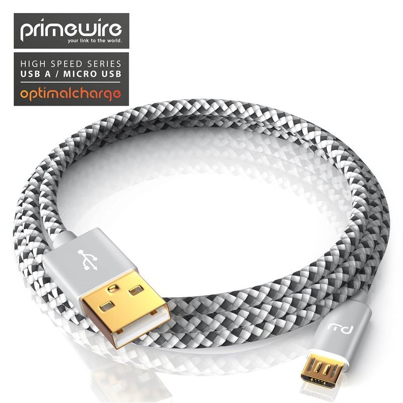 CSL - 1m Micro USB Kabel - 2,4A Schnellladekabel -