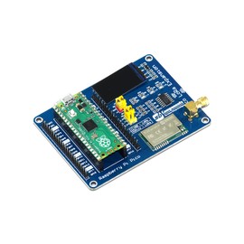 sb components LoRa Expansion Board for Raspberry Pi Pico with Smart Data Transmission, 433MHz LoRa HAT Module, Up to 5KM Through Serial Port