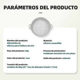 Paquete de 5 de Silicona para Freidora de Aire, Accesorios Silicon para Air Fryer Reutilizable Antiadherente, Resistente al Calor, Olla Silicona para Freidora, Horno,Microondas