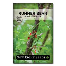 Sow Right Seeds - Scarlet Emperor Runner Bean Seeds for Planting - Non-GMO Heirloom Packet with Instructions to Plant & Grow an Outdoor Home Vegetable Garden - Tall and Fast Growing Vining (1)