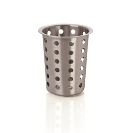 Kerafactum® - Round Cutlery Basket for Cutlery and Small Parts Dishwasher Basket Universal Cutlery Holder Cutlery Cup Round Stainless Steel Coarse Mesh - Cutlery Basket