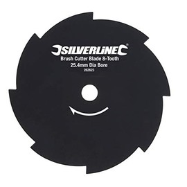 Silverline Brush Cutter Blade 8-tooth 254mm / 10" Dia - 25.4mm / 1" Bore Dia