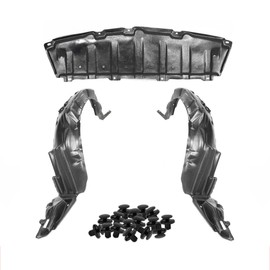 Parts N Go Fender Liner & Engine Under Cover Set w/Clips for 2004-2009 Prius Front Driver & Passenger Side Left Right TO1228141 TO1250116 TO1251116 5144747010 5387647020 5387547020