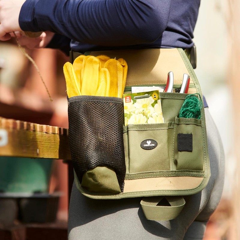 Handy Organizer Garden Tool Pouch - Unisex Utility Belt Apron