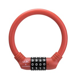 ULAC Bicycle Key Cable Lock Cross Bike Wire Lock Lightweight Dial Lock Thickness 0.5 inch (12 mm) High Cut Resistance Anti-Theft Heavy Duty 3 Colors 4 Digit PIN Code