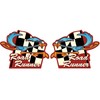 MG333 / 2x Road Runner Stickers, 8 x 6.3 cm