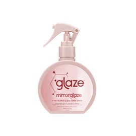 glaze MirrorGlaze Super Sleek Hair Shine Spray – Transforms Frizz to Glass-Like Shine, Protects from Heat, Blocks Humidity + Repairs Bonds – 6.4 oz