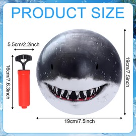 Pellinch Wasserball Aufblasbar, Haie Inflatable Strandbälle, mit Aufblasbarer Luftkartusche, Tauchspielzeug für Kinder, Schwimmball, Wasserball Kinder und Erwachsene Sommer-Pool-Party-Spielzeug