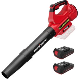 PowerSmart 40V Cordless Leaf Blower, 450CFM 130MPH Performance with 2PCS 2.0Ah Batteries & Chargers Included for Patio Cleaning, Lawn Care, Blowing Leaves and Dust