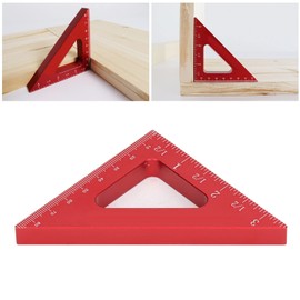 Woodworking Triangle Ruler 45 90 Degree Aluminum Alloy Angle Ruler Inch Metric Carpentry Woodworking Measuring Tools