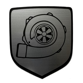 24Designs Compatible Front Emblem Turbo Silver Replacement for Dodge Neon Srt4 or Charger