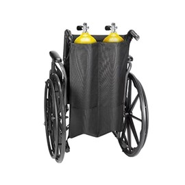 DAHE Oxygen Cylinder Bag for Wheelchairs Double Tank and Personal Items Carrier