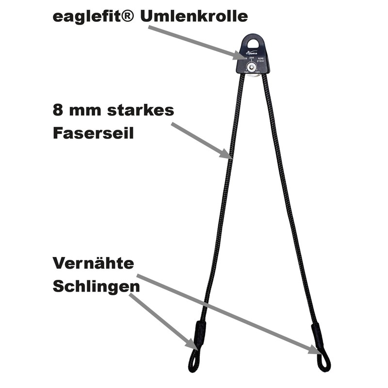 eaglefit Sling Trainer Extension with Pulley and Rope for Sling