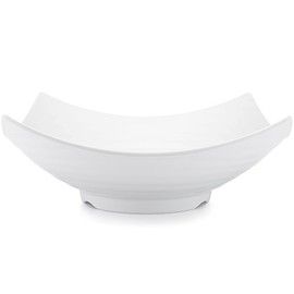 Q Squared Zen BPA-Free Melamine Serving Bowl, 12-1/2 Inches, White