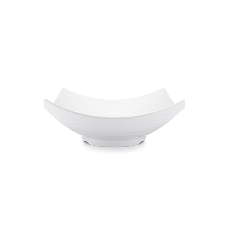 Q Squared Zen BPA-Free Melamine Serving Bowl, 12-1/2 Inches, White