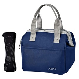 WITERY Lunch Bag Thicken Thermal Cooler Bag Leak-Proof Lunch Box Tote Bag for Men Women Children Outdoor Picnic Work School