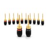Deadbolt Flex Pin Banana Plugs for Spring Loaded Speaker Terminals,