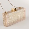 Menurra Women Acrylic Evening Clutch bag Glitter Marble Purse Handbag