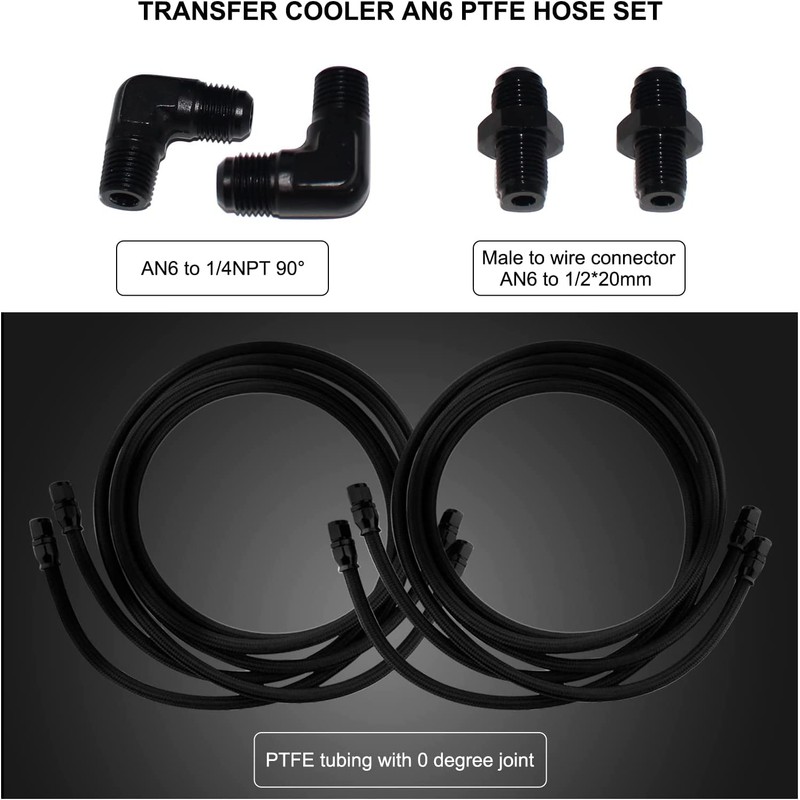 6AN Transmission Cooling Line Hose Compatible with 4L60 700R4 TH350