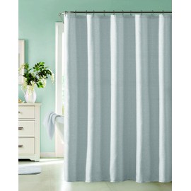 Dainty Home Little Rock Glimmer Fabric Shower Curtain, Silver
