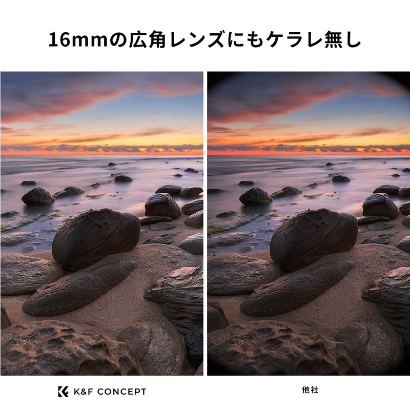 K&F CONCEPT 72mm 可変NDフィルター ND2-ND400 減光フィルター 超薄型 カメラ用フィルター+超極細繊維布（72mm ND Filter）