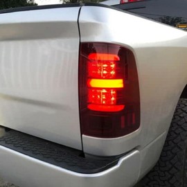 Kojem LED Tail Lights Compatible with 2009-2018 Dodge Ram 1500 2500 3500 Taillights Rear Brake Lamps Pair LH RH Replacement for CH2818124 CH2819124 Red Lens & Chrome Housing