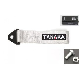 TANAKA HIGH STRENGTH UNIVERSAL GRAY RACING SPORTS TOW STRAP TOW HOOK