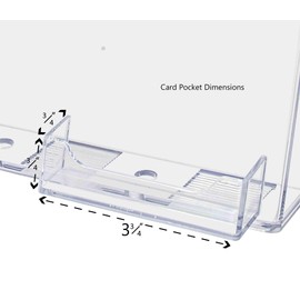 Marketing Holders 8 1/2”W Magazine Holder With Business Card Pocket Attached Value Pack Of 10 Acrylic Rack Cards Newsletter Pamphlets Clear Countertop Document Catalog