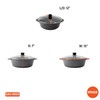 IMUSA Cocotte Cast Aluminum Ceramic Nonstick Caldero with Glass Lid,