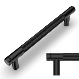 Amerdeco 30 Pack Matte Black Cabinet Pulls 5 Inch(128mm) Hole Center Drawer Pulls Cabinet Hardware Kitchen Cabinet Handles for Bathroom Dresser Pulls ZH0031