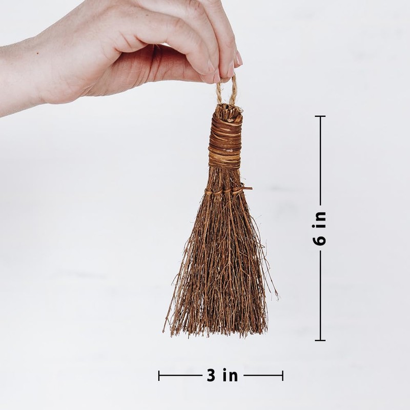 Eucalyptus Scented Broom (6-Pack) - 6" Heather Broom - Holiday