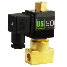 1/4" Brass 12V DC Electric Solenoid Valve NPT NBR Seal Normally Open (Air, Non-potable Water)