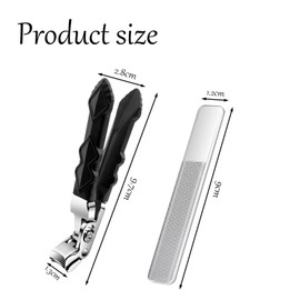 2 PCS Outfany Clipmaster Pro Nail Clippers Ergonomic Angled Head Senior Toenail Clipper, Clipmaster Pro Nail Clippers, Thick Toenails Clip Master Pro Wide Jaw Opening Nail Clipper for Men & Women