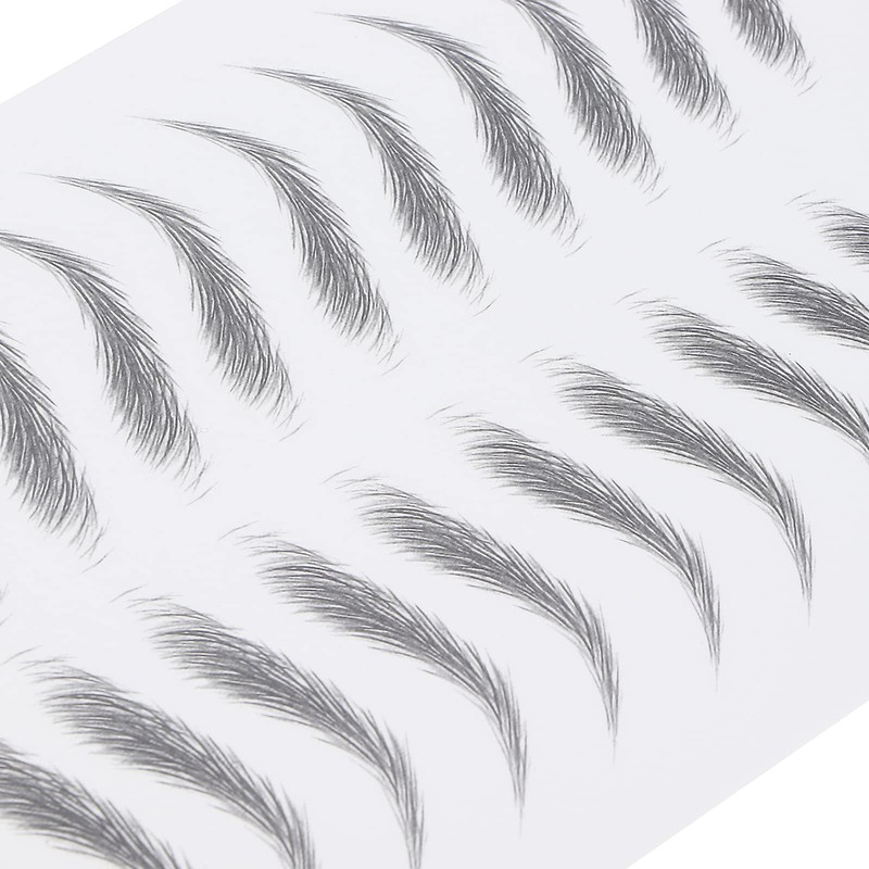 6D Eyebrow Tattoo Sticker, Eyebrow Shaping Stencils, Semi-Permanent, Hair-Like, Waterproof