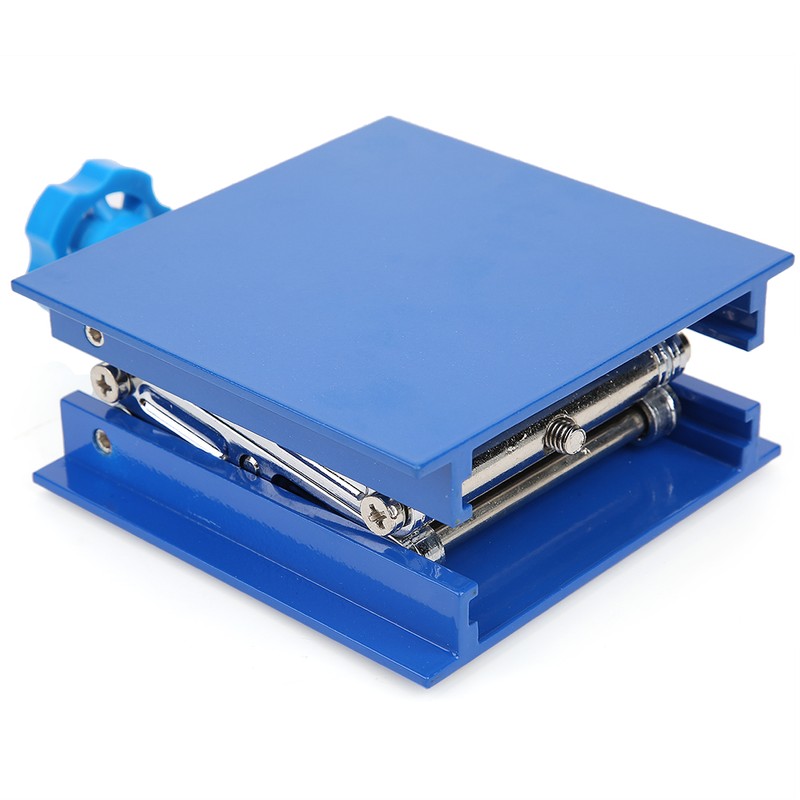 100 X 100mm Blue Electroplated Aluminum Lab Lifting Platform Stand