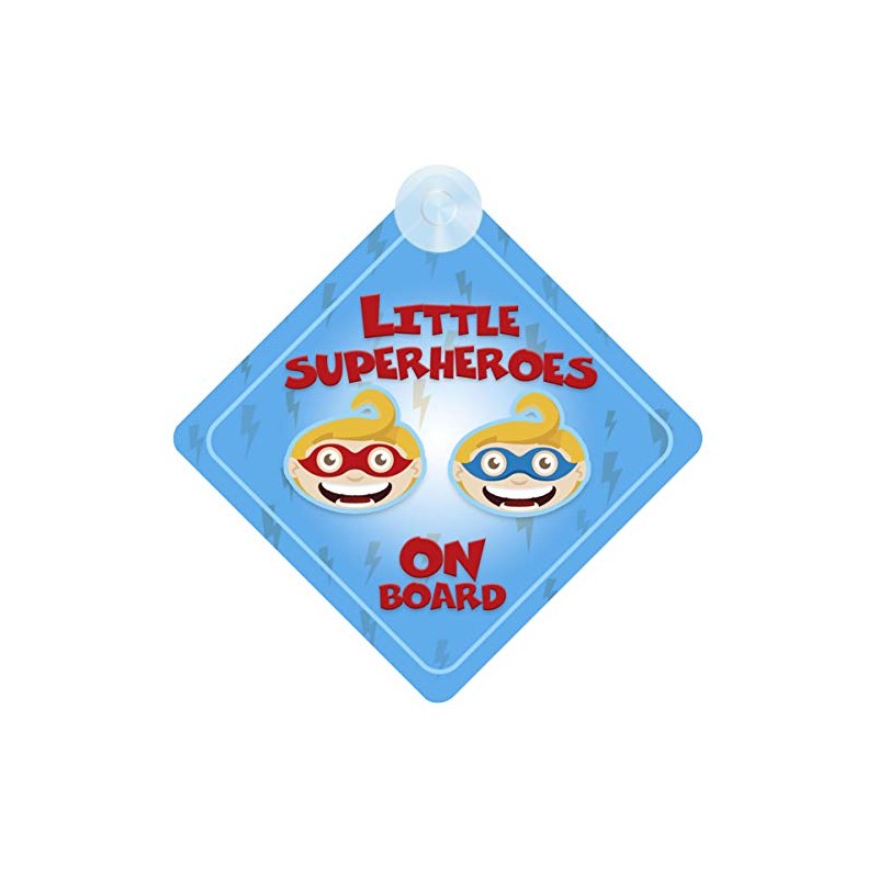 Children on Board Car Sign - Little Superheroes Design with