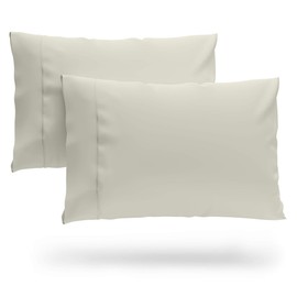 Cosy House Collection Ultra Soft Luxury Super King Size Pillow Cases - Cream Pillowcase Set of 2 - Cooling & Breathable Bamboo Viscose Blend Cover