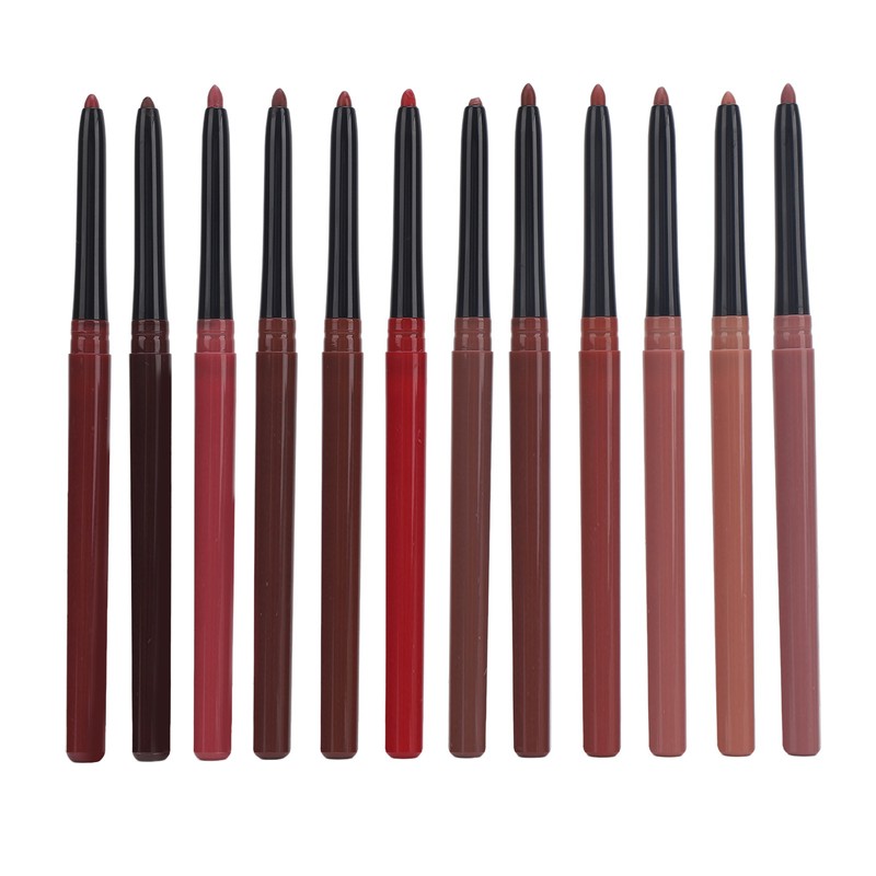 12pcs Lip Liner Set Matte Lip Liners Kit Waterproof Long