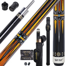 CUEELF Pool Cue Stick,Low Deflection Shaft Billiard Cue Sticks with 1X1 Hard Case,Professional Billiards Ques Sticks with 13mm Tip,19.5/20/21 oz Pool Stick