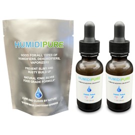 HUMIDIPURE (2 pack) Natural Food Grade Concentrate. 200 day+ Humidifier Treatment Additive*. Prevent Slimy, Crusty and Rusty Buildup. Keep Water Clean and Odor Free