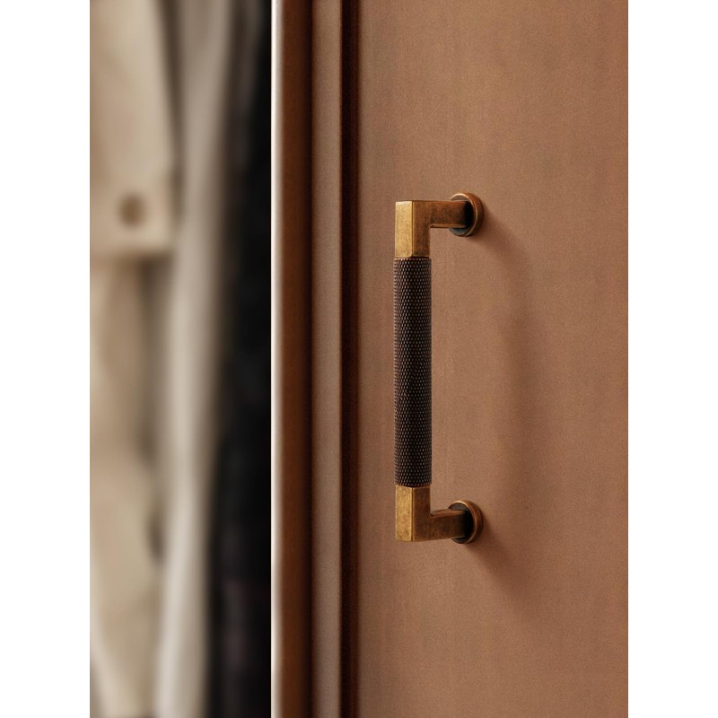 JIASENBAO 5 Pack Antique Brass Cabinet Pulls 3.75" Hole Center