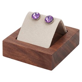 MAYJOYDIY Rectangle Wood Earring Display Stands Jewelry Tray Stand Showcase Jewelry Display Organizer Holder Jewellery Earring Rack for for Single Pair Earring Showing Photography Showcase